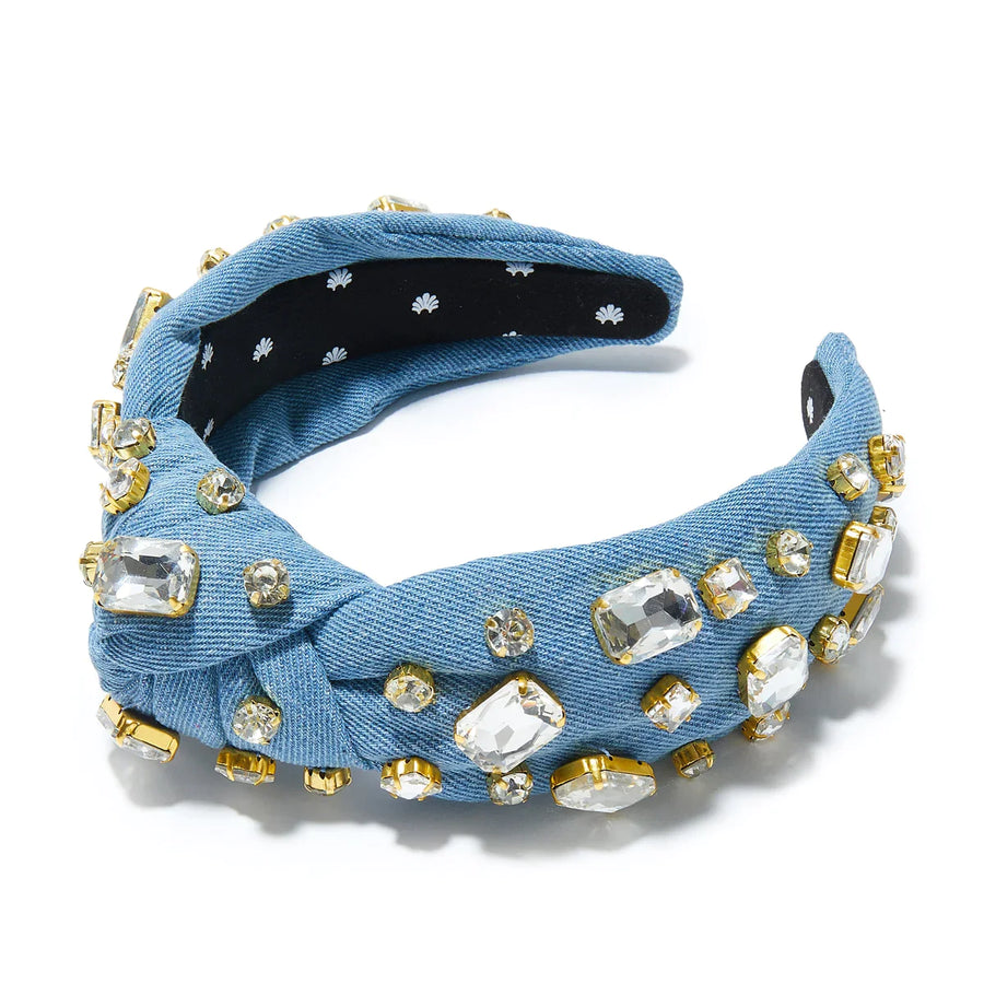 Lele Sadoughi Rectangle Crystal Knotted Headband